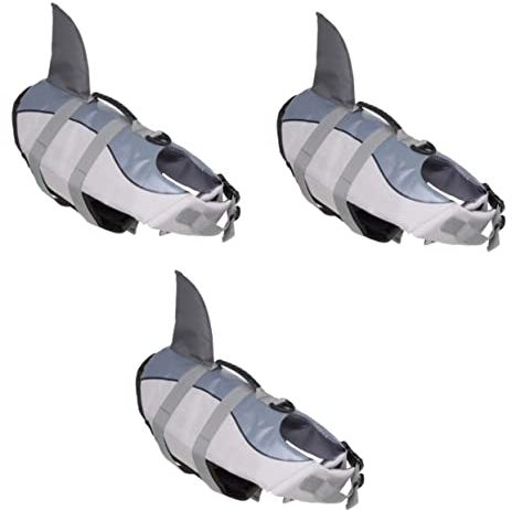 POPETPOP 3-Teiliger Griff Reflektierend Mit Hundeschwimmwesten Kleines Boot Große Verstellbare Größe Design Mittlere Weste Seejacke Im Bootfahren Schwimmbecken Schwimmstrand Für