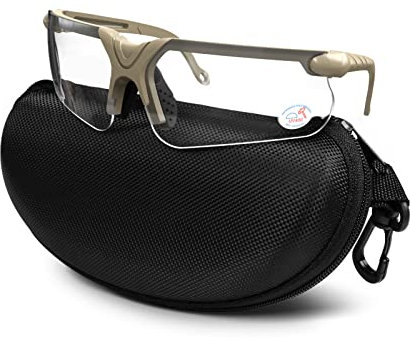 xaegistac Verre de tir transparent avec étui anti-buée pour la chasse, protection confortable des yeux