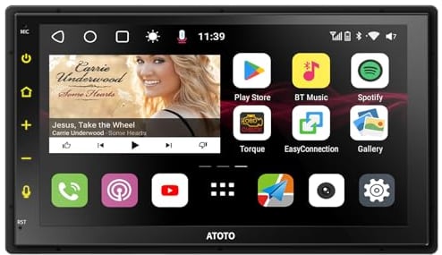 ATOTO S8 4G+32G Android Autoradio Doppel DIN Wireless CarPlay Android Auto, 7 Zoll QLED Touchscreen Digital Media Receiver, 4G LTE, ChatGPT, GPS, WiFi/Dual BT/USB, LRV, SCVC, S8G2B74MS