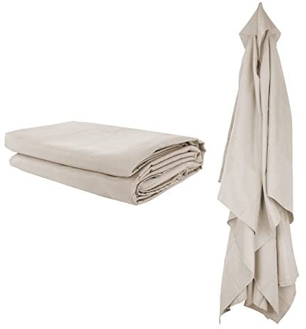 BestAlice 6.6ft x 9.8ft Toldo de repuesto para sombrilla de patio, toldo para sombrilla, rectangular, 4 varillas de repuesto para patio, jardín, césped (solo dosel), blanco