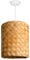 Paco Home LED Pendellampe Pendelleuchte Hängelleuchte Hängelampe für Wohnzimmer Schlafzimmer Esszimmer Schirm Papier E27, Farbe:Holz (Ø25cm), Leuchtenart___Farbe:Pendelleuchte - Weiß