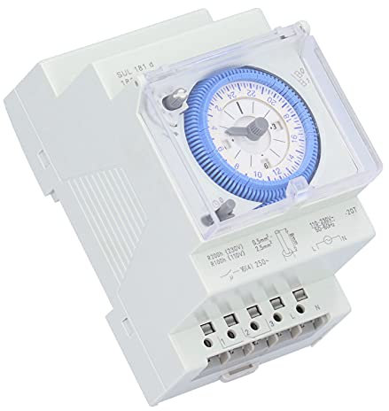 Timer Meccanico Intervalli 15 Minuti Interruttore Timer Elettrico Programmabile 24 Ore Timer Meccanico Illuminazione Apparecchi SUL181d AC110 230V Timer Programmabile