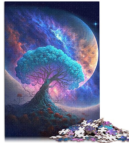 SIBREA Puzzle Magischer Baum - 1000-teiliges Puzzle für Erwachsene und Kinder ab 12 Jahren - Karton - Rechteckig - Fantasy - 26x38 cm