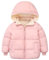 Happy Cherry Cappotto Bambino Giubbotto Invernale Giacca Imbottita Antivento Cappotto con Cappuccio Piumino Taglia 90/1-2 anni-Rosa 1