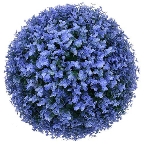 MHUQIA Artificial Plant Topiary Balls For Outdoor Decor 30cm, Garden Spheres Decorative, Green Balcony Garden Spheres Large Outdoor Decor, Faux Boxwood Balls Plants For Porch, Wedding