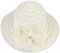 Damen-Derby-Hut aus Organza, breite Krempe, Derby-Kirchenhut, Kleid, Fascinator, Hut für Hochzeit, Teeparty, gelb, Einheitsgröße