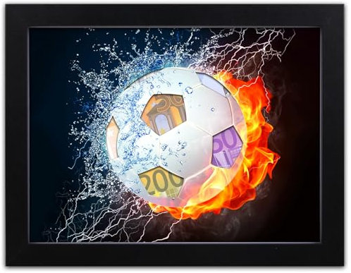 Aitsite Geldgeschenke für den Fußball, Geldgeschenke Verpackung, Bilderrahmen Geldgeschenk für Konfirmation, Geburtstag und Hochzeiten