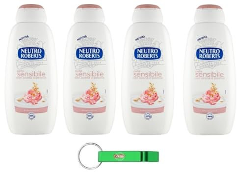 Neutro Roberts Bagnodoccia Pelle Sensibile con Avena e Peonia - Gel de ducha para pieles sensibles con avena y peonía, 450 ml