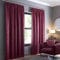 Fusion - Wine Red Curtains W90 x L90 (229 x 229cm) - 100% Cotton - 2x Panels - Pencil Pleat Curtains in Red Wine - Soundproof Curtain & Thermal Curtains for Bedroom - Claret Pleated Curtains & Drapes