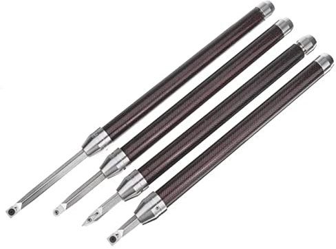 Chisels , Carbide Wood Lathe Turning Tools Pro Woodworking Tools Wood Lathe Chisels Tools Woodworking Wood Tools Carbide Cutters Hollowing Parting Tools with Foam Grip Handles for Wood Turning Project
