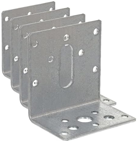 BPC Fixings Stainless Steel Angle Bracket, 60 mm Length x 60 mm Width x 40 mm Height (Pack of 4)