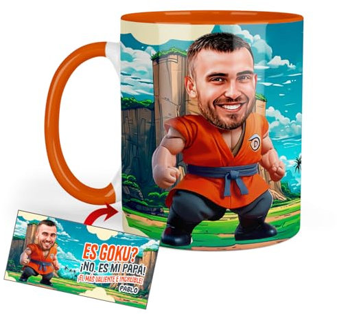 Kembilove Regalos personalizados | Regalos originales para hombre | Idea de Regalo Día del Padre | Regalo hombre | Taza personalizada Caricatura | Tazas originales para regalar (Modelo 1)