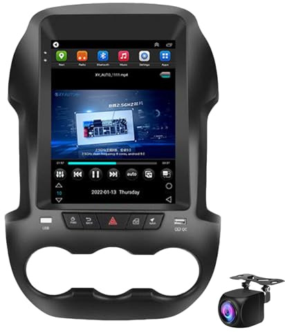 Android 14 9,7 Zoll Bildschirm 2 Din Autoradio Für F-ord Ranger/F250 2011-2015 Android Auto Autoradio Mit BT 5.0 DTS GPS-Navigation FM AM-Unterstützung Rückfahrkamera Carplay(Color:4-Core 1+32G)