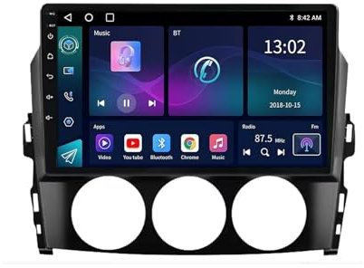 Android 13 2 DIN Car Radio Stereo para Mazda MX-5 MX5 III 3 NC 2008-2015 9 Pulgadas Autoradio con WiFi GPS Rear View Camera RDS FM BT DVR SWC Ventilador de refrigeración(2+32G)