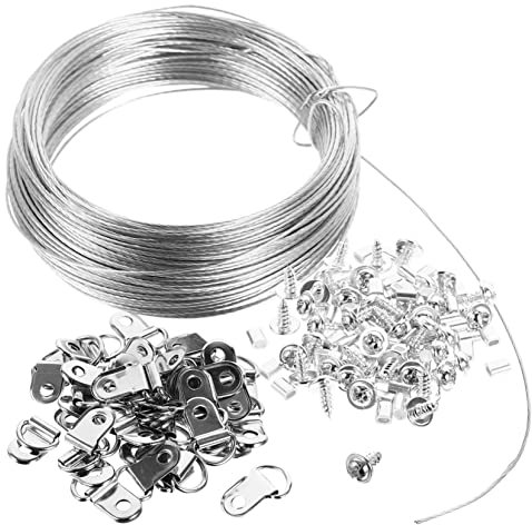 LIFKOME Kit Appendere Ganci Cornici Con Viti Filo Strumento Fai Da Te Muro Decorazioni