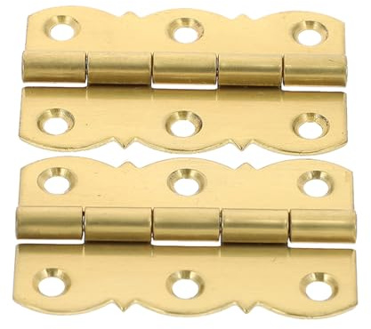 Ciieeo 2pcs Copper Piano Hinges Vintage Style Brass Hinges 45x27mm Antique Multi-Functional for Piano Accessories and Music Stands