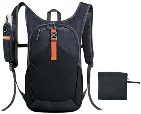 Wanderrucksack 15L, Wanderrucksack Herren, Daypack Tagesrucksack, Faltbarer Rucksack Ultraleicht, Kleiner Rucksack Damen, Ultraleichtes Polyester Kinderrucksack, Reiserucksack Für Outdoor Wandern