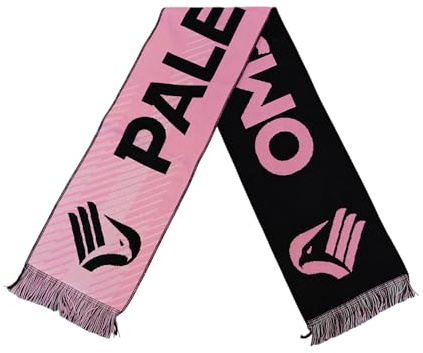 Palermo FC, Sciarpa Jacquard, Rosa e Nera, 100% acrilico, Made in Italy, taglia unica