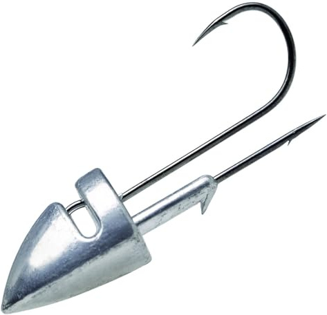 Illex Straight Jighaken mit Köderhalter Barsch Rapfen Zander Hecht Süßwasser Blei Silber Raubfisch Spinnangeln Forelle Gummishad