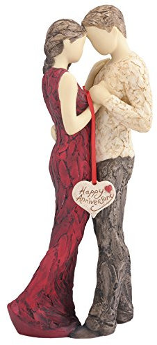 More Than Words Happy Anniversary Figurine by Arora Design Ltd, Red, 11 inches