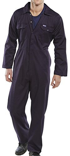 Beeswift RPCBSN50 CLICK REGULAR BOILERSUIT,NAVY BLUE,50 / 124cm
