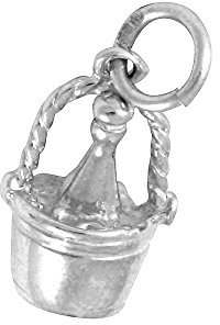 jewellerybox Sterling Silver Champagne Bottle & Bucket Charm