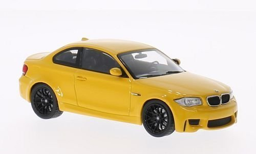 BMW 1er M Coupe, DKL.-gelb, 2011, Modellauto, Fertigmodell, Minichamps 1:43