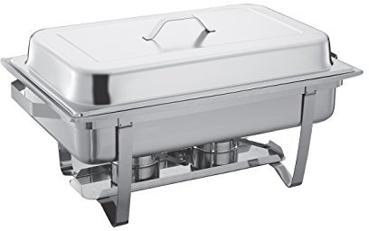 Stainless Steel Chafing Dish Catering Food Pan Warmer - 13.5Liters Double With 2 Fuel Holders