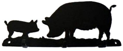 Profiles - Schlüsselbrett mit 3 Haken in Schweineform.