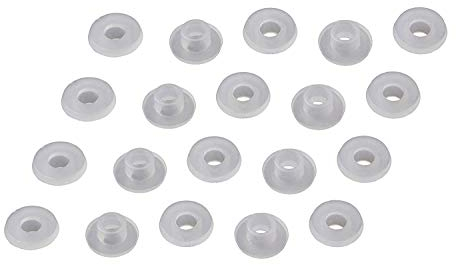 Gedotec Griffadapter Möbelgriff-Befestigung für Gewindeschrauben M4 am Glas | Einsteckhülse für Kommoden & Vitrinen | Kunststoff transparent | 25 Stück - Glastür-Adapter für Knöpfe & Schrankgriffe