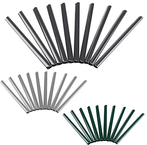 Melko Klemmschienen Anthrazit für Befestigung von PVC Zaunfolie 50 Stück Sichtschutzstreifen inkl. Befestigungsclips | UV-beständig, PVC-Material | für Gartenzaun, Balkon, Terrasse |