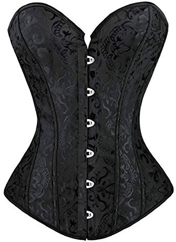 KUOSE Damen Schwarz Weiß Body Shaper Vollbrust Corsage Top Übergrößen