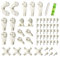 Kit Di Ganci Per Foto Senza Traccia, 62pcs Set Di Chiodi Per Cartongesso Invisibile Senza Cuciture In Plastica Per Quadri Sospesi, Foto Di Matrimonio, Borchie A Specchio, Ecc.