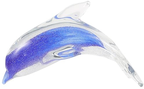 Garneck Kristall Glas Delphin Figur Statue Dekoration Geblasen Blaue Delphin Meer Tier Skulptur Statue Dekoration