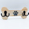 Porte-manteau mural en bois modèle os chien Handmade. Crochet mural à 4 crochets. Bois de pin (chiques)