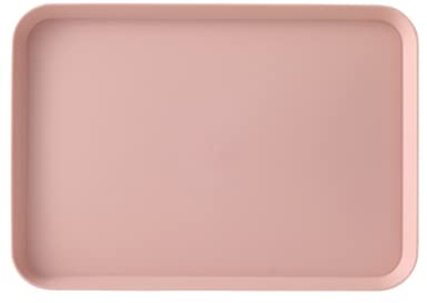 Molinka Serviertablett Tablett Rechteckig Kunststoff Esstablett Servierplatten Fast Food Servier Tablett für Gastronomie Restaurant Pub Bar (S: 20 * 15cm, Rosa)