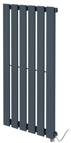 Corwen Anthracite Electric Vertical Radiators - PRE Filled - 440mm (w) x 850mm (h) Corwen Anthracite - 300W