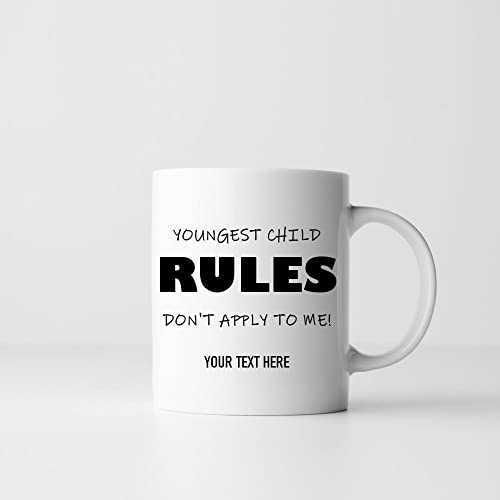 Ditzy Doll Personalised Mug - 11oz Funny Birthday Gift Custom Text Novelty Christmas Coffee Tea Joke Idea (Youngest Child)