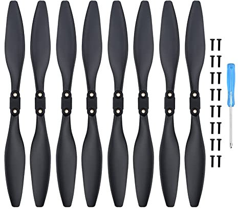 Propeller-Ersatz für Holy Stone HS720/720E, leichte, langlebige Ersatzpropeller, geräuscharme, verschleißfeste Propeller-Requisiten, Flügelzubehör (Vier Paare)