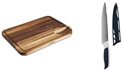 Cole & Mason H722129 Berden Carving Board | Meat Chopping Board/Cutting Board | Acacia Wood | (L) 467mm x (W) 347mm x (D) 29mm | Not Suitable for The Dishwasher