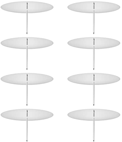 8 Stuck Kerzenhalter Adventskranz, Durchmesser ca. 8 cm Kerzenhalter für Adventskranz Kerzenständer Stabkerzen Kerzenleuchter zur Gestaltung von Gestecken und Kränzen (Silber)