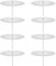 8 Stuck Kerzenhalter Adventskranz, Durchmesser ca. 8 cm Kerzenhalter für Adventskranz Kerzenständer Stabkerzen Kerzenleuchter zur Gestaltung von Gestecken und Kränzen (Silber)