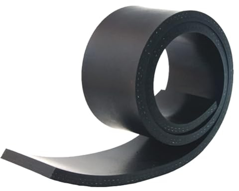Gummistreifen bis 10m Länge in 10mm dick und 8 verschiedenen Breiten mit Gewebeeinlage Hartgummi Vollgummi Gummiauflage Bodenbelag Gummi-Platte-Matte Schürfleiste (Länge: 9m, 120mm (12cm))