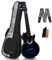 Enya Tenor Ukulele Anfänger Set - Kinder Erwachsene 26 Zoll Blau All Solid Mahagoni Acoustic Ukulele mit Tasche Gurt Taimane Moon Signatur für Schule Reisen Camping Konzert Weihnachten Geschenke