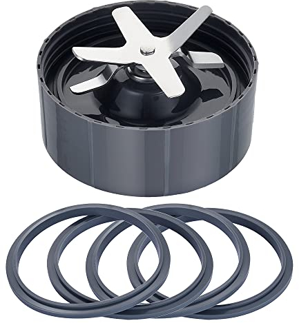 Replacement Parts for Nutribullet 1Pcs Replacement Extractor Blade and 4 Rubber Gaskets Compatible with Nutri Bullet 600W/900W Blenders (5 PCS)
