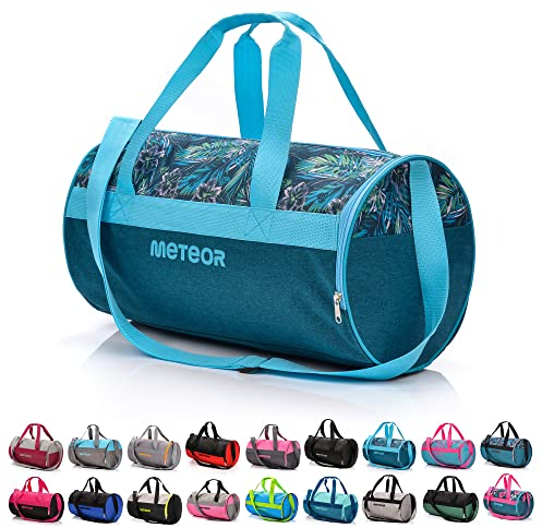 Borsa Palestra con Scomparto per Scarpe Borsone Viaggio Borse Piscina Sportiva Duffel Bag per Uomo Donna - Borsa a Tracolla Spalla Weekend Campeggio Sport Fitness 25L (Leaves, 25L)