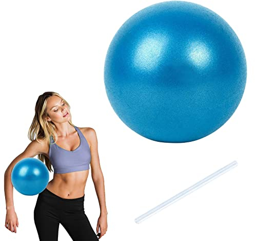 QEEROYO Trainingsball, Gymnastikball, Yoga Ball, Pilates Ball, Original Gymnastikball, Yoga Pilatesball, Yoga Pilates Ball, Yoga Übungsball, Rutschfester Fitness Ball, Blau
