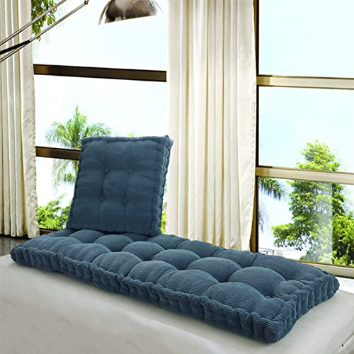 Isomatte,Blau,Waschbare Bio-Baumwolle,Naturmaterial,Füllung,Klappmatte,Langes Sitzkissen,Matratze,Schlafkissen,Schlafschlaf,60 * 165cm,Kissen,Inkl. Rückenlehne,Memory Foam,Für Frühling,Sommer,