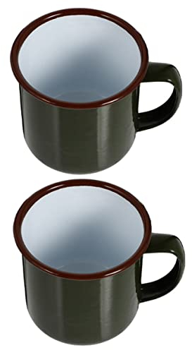 Gogogmee 2Pcs vintage shot glass coffee camp mugs wine glasses enamel mug pottery coffee mug party supplies mugs Household Milk Mug wine cup home accessory iron afternoon tea 6cm travel