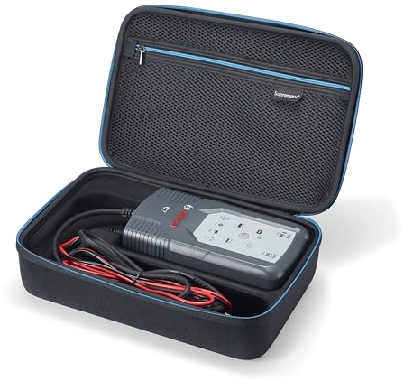 Sac Compatible avec Bosch C7 Chargeur de Batterie Intelligent et Automatique 12V-24V Organiseur de chargeurs de Batterie de Voiture avec Sac d'accessoires en Maille pour Crochets, Supremery